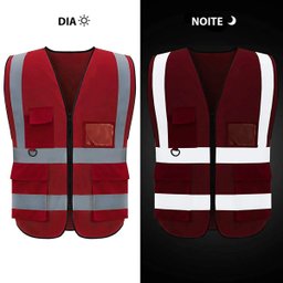 Colete Faixa Sinalizador Refletivo Epi Blusao Fluorescente Kit 10 Unidades Segurança do Trabalho Obr - 2