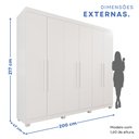 Ver imagem 5 de Guarda-Roupa Casal Casal 6 Portas 3 Gavetas Roma Espresso Móveis