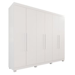 Guarda-Roupa Casal Casal 6 Portas 3 Gavetas Roma Espresso Móveis - 4