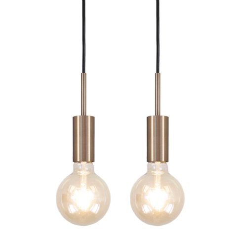 Kit 2 Luminárias Pendente Infinite Bronze Luxo Sala Cozinha