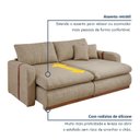 Ver imagem 3 de Sofá Cama Retrátil e Reclinável 3 Lugares Linho Bege França 230cm Yescasa