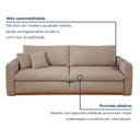 Ver imagem 4 de Sofá Cama Retrátil e Reclinável 3 Lugares Linho Bege França 230cm Yescasa