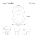 Ver imagem 3 de Assento Sanitário com Fechamento Lento Studio Ébano (preto) para Vaso Deca