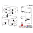 Ver imagem 3 de Armário De Cozinha Compacta 2 Peças Com Leds Mp2012.898 Veneza Up Multimóveis Preto
