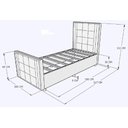 Ver imagem 4 de Cama com Cabeceira Solteiro Estofada Uvaia 100cm Suede:bege