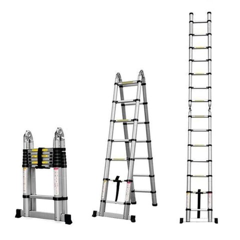 Escada Telescópica Aluminio Fortt 5m 8+8 Degraus Eta01 5m