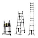 Ver imagem 1 de Escada Telescópica Aluminio Fortt 5m 8+8 Degraus Eta01 5m
