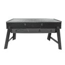Ver imagem 1 de Mini Churrasqueira Portatil Dobravel para Apartamento Camping Maleta Churrasco 35x27cm