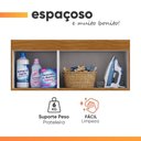 Ver imagem 6 de Armário Aéreo Multiuso Madrid 3 Portas 3 Prateleiras MDP 90cm Amadeirado e Off White