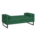 Ver imagem 1 de Recamier Berlim Base Metal 1,20m Veludo Verde - Clique Decorações