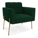 Ver mais imagens de Namoradeira e Poltrona Pé de Ferro Dourado Elisa Bouclê Verde D03 - D'Rossi