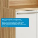 Ver imagem 5 de Paneleiro com 4 Portas e Espaço para Micro-Ondas 100% MDF Itália Espresso Móveis Bege/Amêndoa/Off Wh