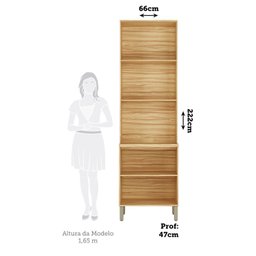 Paneleiro com 4 Portas e Espaço para Micro-ondas 100% Mdf Itália Espresso Móveis - 3