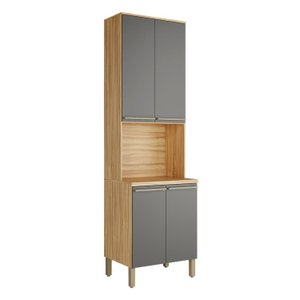 Paneleiro com 4 Portas e Espaço para Micro-ondas 100% Mdf Itália Espresso Móveis