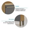 Paneleiro com 4 Portas e Espaço para Micro-ondas 100% Mdf Itália Espresso Móveis - 6