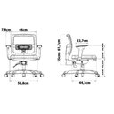 Ver imagem 5 de Cadeira Escritório Brizza Executiva Ergonômica NR17 Mesh Vinil Rodízios Giratória Preta