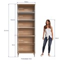 Ver imagem 5 de Armário Paneleiro 0,8m 4 Portas Vidro Fume Isabelle