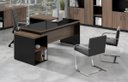 Ver imagem 3 de Mesa Executiva Web40 1,92x1,60 C/ 03 Gavetas Ameixa / Preta