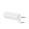 Rodameio Poliestireno 03cm classico Branco 31003 Arquitech - 2
