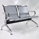 Ver imagem 4 de Kit com 7 Cadeiras Longarina Aeroporto Cromada 2 Lugares