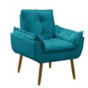 Ver imagem 4 de Sofá Conjunto Poltrona e Sofá Pequeno 2 Lugares Fixo 140cm Turquesa