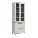 Ver imagem 3 de Armário Paneleiro 2 Portas 2 Gavetas Vidro Fume Isabelle