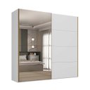 Ver imagem 2 de Guarda Roupa Trentino Mdf 242,3x230cm 2 Portas com Espelho Branco 1030