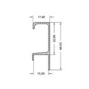 Ver imagem 2 de Perfil Puxador Alumínio Sp-047l para 15mm 06 Metros Preto Sp Alumínio 01 Unidade