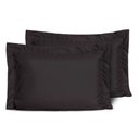 Ver imagem 1 de Kit Fronhas Slim com 3 Abas Percal 200 Fios 50cm X 70cm 2 Peças - Preto