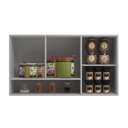 Ver imagem 2 de Armário Aéreo Modulado Vazado Com Vidro Fidelitá Viena 120cm 3 Portas