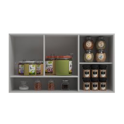 Armário Aéreo Modulado Vazado Com Vidro Fidelitá Viena 120cm 3 Portas - 2