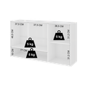 Ver imagem 5 de Armário Aéreo Modulado Vazado com Vidro Fidelitá Viena 120cm 3 Portas