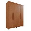 Ver imagem 3 de Guarda-Roupa 4 Portas 3 Gavetas New Malibu Espresso Móveis Marrom/Cinamomo