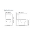 Ver imagem 2 de Bacia Icasa para Caixa Acoplada Luna Branca Especial (pne)