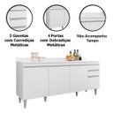 Ver imagem 3 de Balcão de Pia para Cozinha 180 Cm 4 Portas Athena Branco