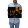 Quadro Decorativo Caravaggio A Vocação de São Mateus:Pequeno 44x37cm/Chassi com Borda Infinita - 1