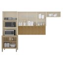 Ver imagem 3 de Kit Cozinha Glam 3 Peças Freijó Vanilla Ripado - Kits Paraná