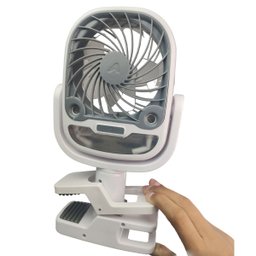 Ventilador de Mesa Umidificador Gancho Bateria Recarregavel Usb 3 Velocidades Giratorio 360 Graus Ga - 12