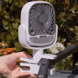 Ventilador de Mesa Umidificador Gancho Bateria Recarregavel Usb 3 Velocidades Giratorio 360 Graus Ga - 4