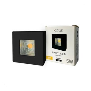 Spot Led Sobrepor 5w 3000k Hm35567 Preto