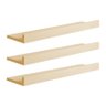 Kit 3 Prateleiras Porta Quadros 100 X 15cm Bege Claro Suporte Invisível - 2