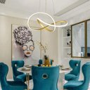 Ver imagem 3 de Lustre Pendente Led 3000k Arco Infinito Iluminaçao Hall de Entrada Recepçao Moderno Decoraçao Comerc
