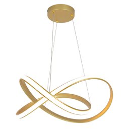 Lustre Pendente Led 3000k Arco Infinito Iluminaçao Hall de Entrada Recepçao Moderno Decoraçao Comerc - 1