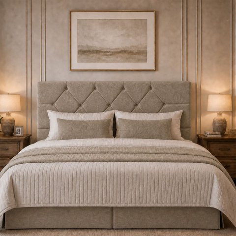 Cabeceira para Cama Casal King Estofada 1,93 Mts Zoe Vilajo: Suede Crush Cappucino