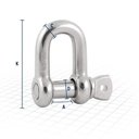 Ver imagem 3 de Manilha Reta Para Cabo De Aço 3/8" Aço Inox - Vonder