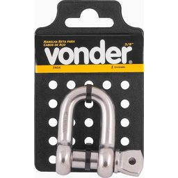 Manilha Reta Para Cabo De Aço 3/8" Aço Inox - Vonder - 2