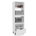 Ver imagem 2 de Armário Torre Quente Meena 70x224,5cm com 2 Portas e Gaveta Branco 250017