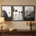 Ver imagem 1 de Kit 3 Quadros Fotos Cidade Rio de Janeiro Peb 33x24cm - com Vidro:moldura Preta