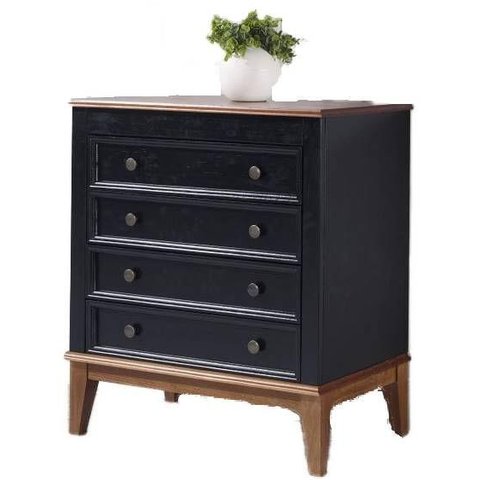 Comoda Luna 4 Gavetas Preto 83cm - 58743