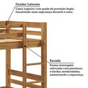 Ver mais imagens de Beliche Solteiro 100% Madeira Maciça La Paz Espresso Móveis